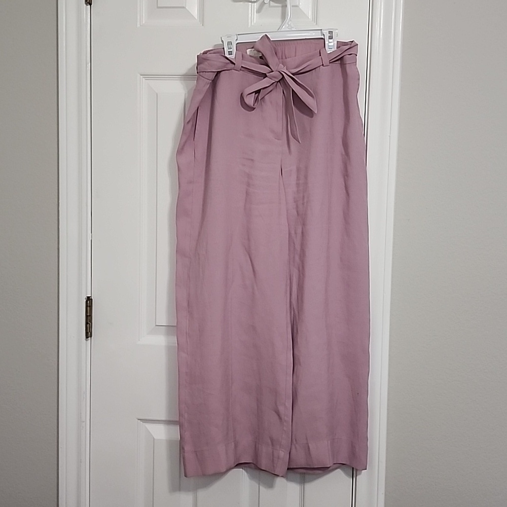 J.Jill Wide Leg Pants Pink Size 8​ Tie Waist​​​​​